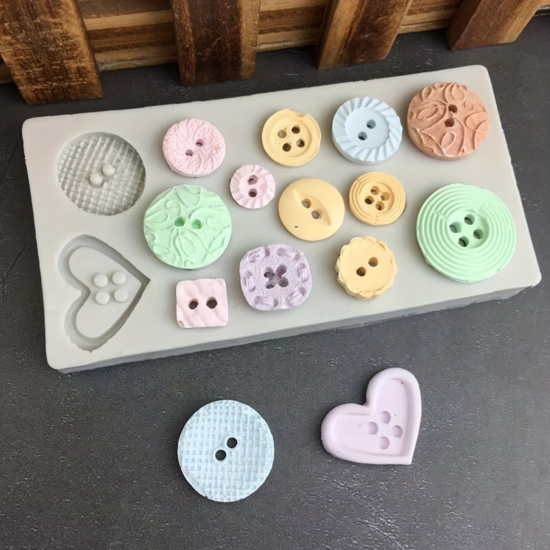 Buttons Shape Silicone Mold Si - Soap Making Workshop review and price