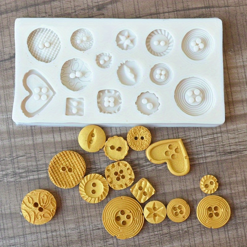 Buttons Shape Silicone Mold Si - Soap Making Workshop review and price