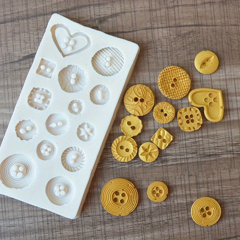 Buttons Shape Silicone Mold Si - Soap Making Workshop review and price