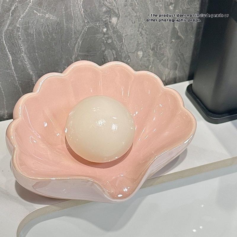 1/2Pcs Shell Shape Drain Soap  - Soap Dish Draining review and price
